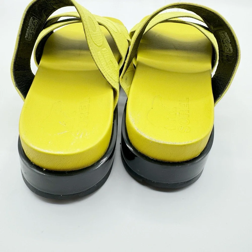 Women's Sorel Roaming™ Sport Slide Slip-on Sandals Yellow Neon Green Sz 7 T1